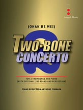 Two-Bone Concerto Trombone Duet and Piano, opt. piano 2 and percussion cover